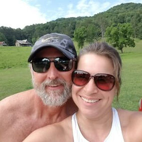 Aska Lodge Bed & Breakfast owners Steve & Melissa Gray getting ready to go tubing on the Toccoa river