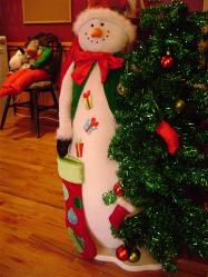 Snowmen and reindeer of all sizes on display!